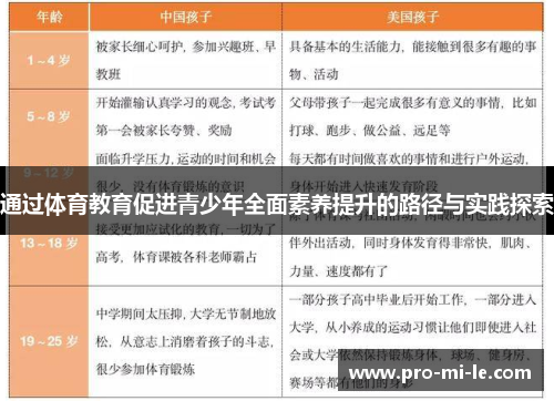 通过体育教育促进青少年全面素养提升的路径与实践探索